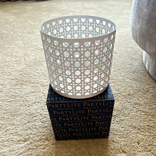 Partylite white pierced metal - partylite,