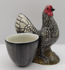 Sebright Silver Chicken Ceramic Egg Cup by Quail