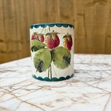 Antique Wemyss Ware Jam Pot Preserve Jar Lidded Pot Strawberries 8.75cm pottery