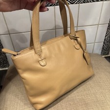 TULA SMALL BEIGE LEATHER GRAB