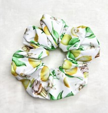 Large Scrunchie in lemon and cupcakes ?print cotton fabric