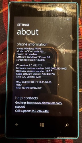 Nokia lumia 520 915 8gb - lumia,