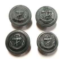 4 x WW2 German Kriegsmarine Navy Uniform Buttons