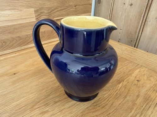 Denby dark blue jug - , yellow