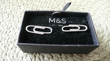 M&S paperclip cufflinks set