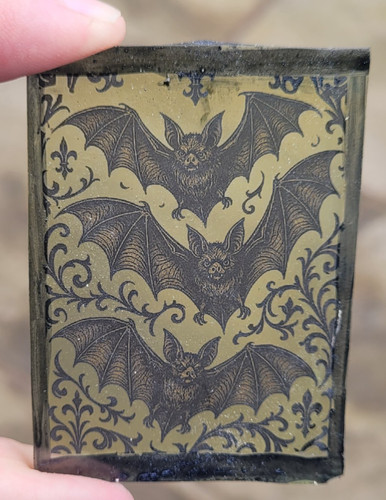 Stained glass bats traditional - bats,