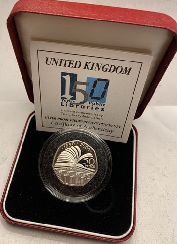2000 silver proof piedfort 50p - 2000,