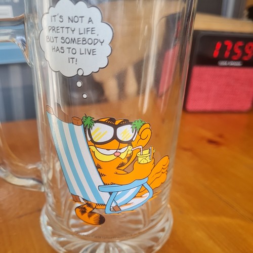 Vintage garfield glass - garfield, tankard