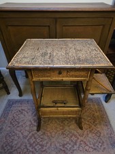 C1880 bamboo side table - c1880,