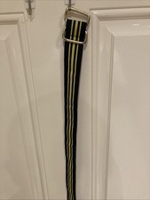 Polo Fabric Mens Belt Size 34 Navy Gold Strip