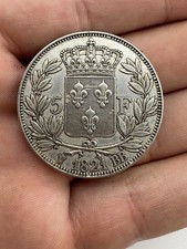 French 5 Franc Coin 1821 Louis
