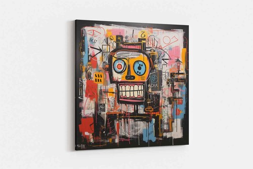 Basquiat style abstract - style, skull