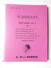 Schumann - Lieder (Songs)  Volume 11 -  1840   Lea Pocket Scores No 117 study