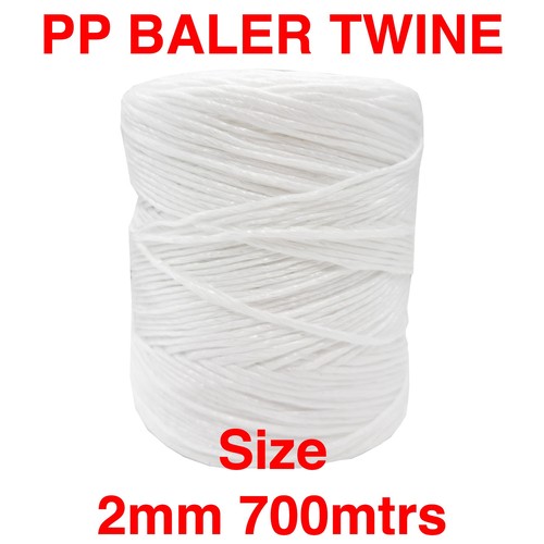 White polypropylene baler - white,