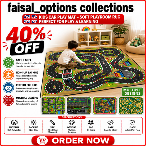Kids racing track rug car - track,