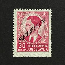 Serbia 1941 WWII German occupation MNH *** 30d ovpt. Yugoslavia Serbien Sc#2N30