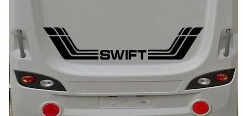 Large caravan rear - large, stripe
