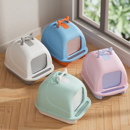 Hooded cat litter box - hooded,