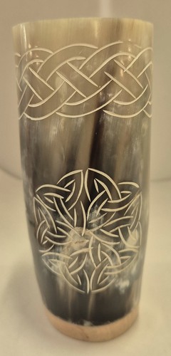 Buffalo horn mug with - with, celtic
