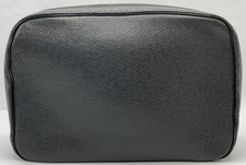Louis Vuitton Taiga Toiletry GM Pouch Bag Leather M30212 Black 28x19x10cm