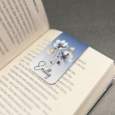 Personalised Magnetic Bookmark Floral Gift For Her Woman Book Lover Bookworm