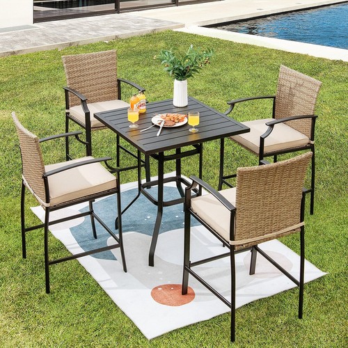 Rattan patio bistro - patio, set