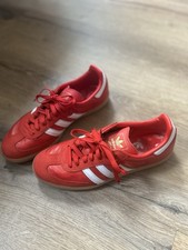 Adidas Red Trainers . Worn