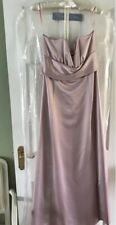 M&S Marks & Spencer Lined Bridesmaid Ballgown Dress Bandeau pink size 10 12 bnwt