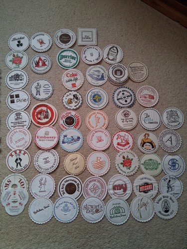 Vintage cocktail coasters - vintage,