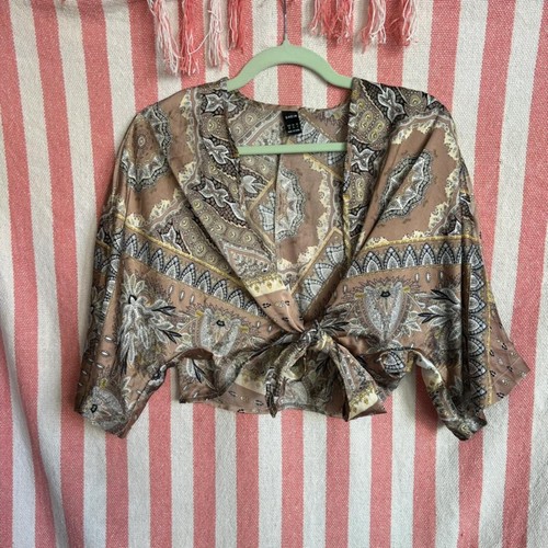 Satin paisley pattern wide - satin,