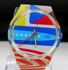 SWATCH GENT 2002 VISIONAIRE GK346 ORIGINAL BOX AND PAPERS WORKING. 