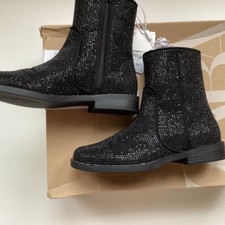 Zara - Black Sparkle Ankle Boots - RRP £45, Size UK 2 / 34, New in box