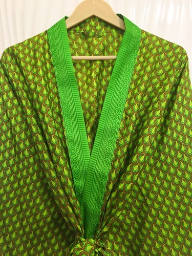 Pure silk midi kimono - kimono, robe