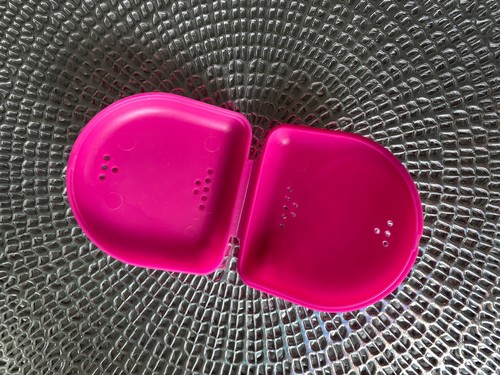 New pink retainer case dental