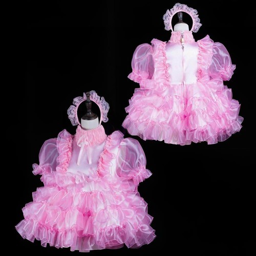 Girl maid sissy lockable pink - girl,