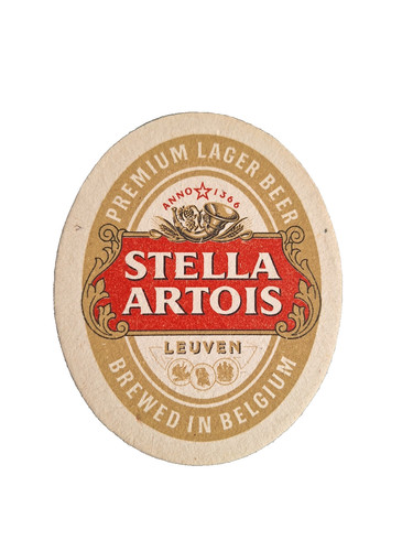 Stella artois beer mat - artois,