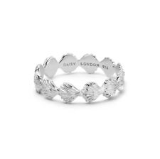Daisy London Isla Shell Stacking Ring in Sterling Silver - SSR03_SLV