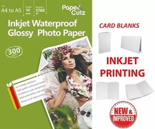 A4 Folds to A5 Folding Card Blanks Gloss Inkjet 300Gsm - 50 Cards