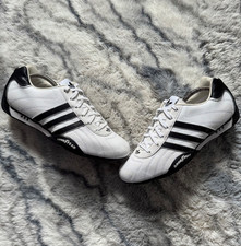 Vintage Adidas GoodYear Racing Sneakers White Leather y2k Rare