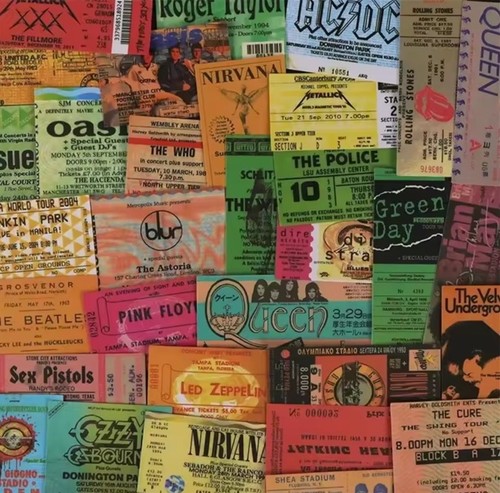 Retro rock tickets - rock,