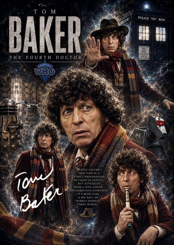 Tom baker doctor - baker, signed