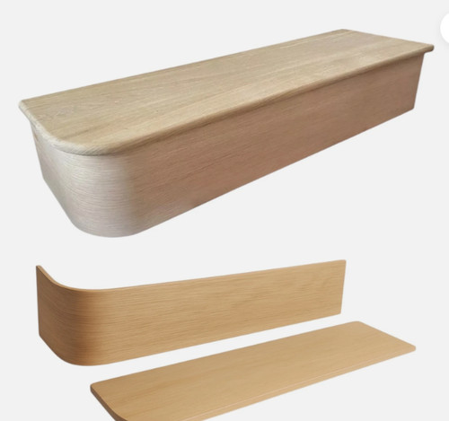 Solid oak left hand bullnose - hand,