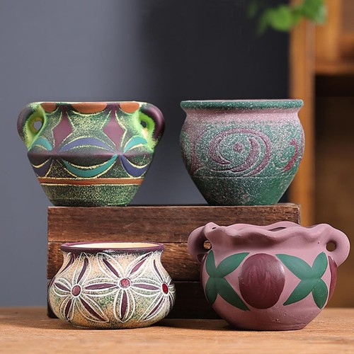 Piece ceramic plant - 4, set