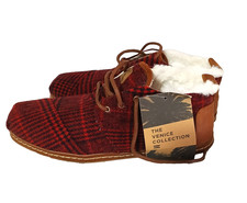 Toms Women's Bota red plaid