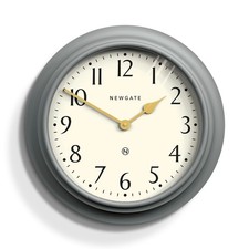 Newgate® Westhampton wall clock in grey - feature gold hands - Arabic Dial