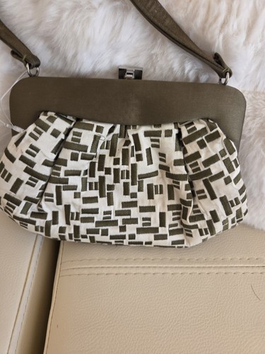Small handbag khaki and - khaki, cream