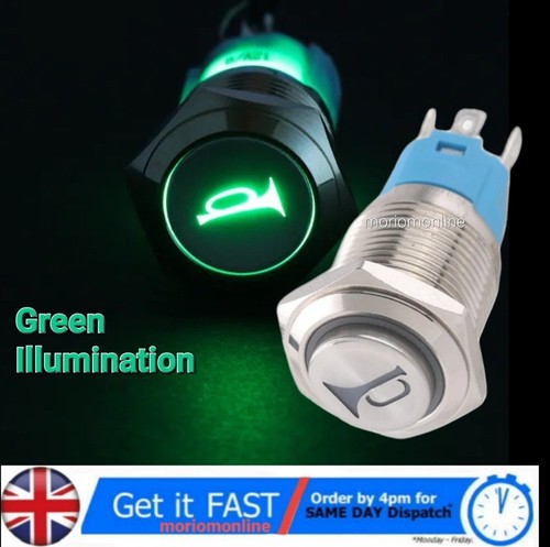 Green 16mm led light horn - green,