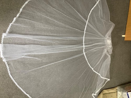 Beautiful white handmade veil