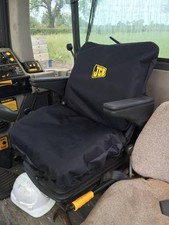 JCB Seat cover made to order and embroidered with logo