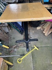 Cast Iron And Wood Table 